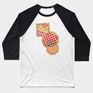 Bonkers Crazy Patchwork Festival Baseball T-Shirt